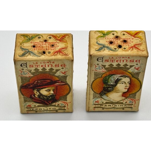 Vintage Italian Candy boxes turned into Salt and Pepper La Corte Esmense Unique - Picture 4 of 6